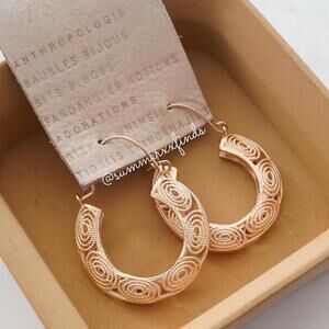 Anthropologie Birdcage Huggie Hoop Earrings